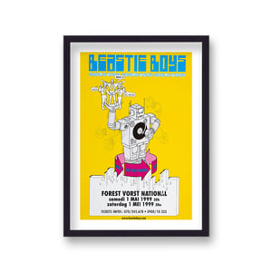 Beastie Boys Concert Poster 1999 Yellow Robot