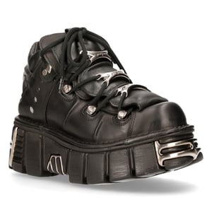 New Rock Svarta Gothic Ankelstövlar-106-S1