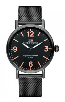 River Woods Delaware herenhorloge Zwart RW420035