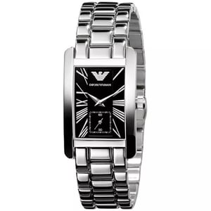 Emporio Armani AR0157 Klassisk damklocka med svart urtavla