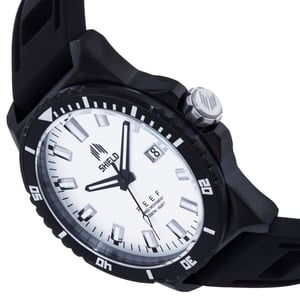 Shield Reef Bandhorloge met datum - zwart/wit