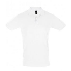 SOLS Heren Perfect Pique Korte Mouw Poloshirt (Wit)