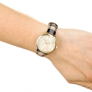 Burberry BU10104 Honing geruit gestempeld wijzerplaat dameshorloge
