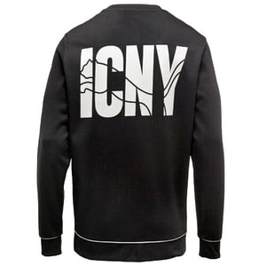 Puma ICNY Logo Mens LS Svart Sweatshirt Top Jumper Pullover 568916 01 EE140