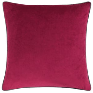 Paoletti Meridian Piped Velvet Cushion Cover