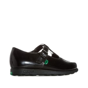 Women's Kickers Fragma T Patent Shoes in Black