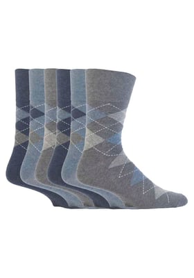 Gentle Grip - 6 Pairs Mens Gentle Grip Non Elastic Socks - MGG38