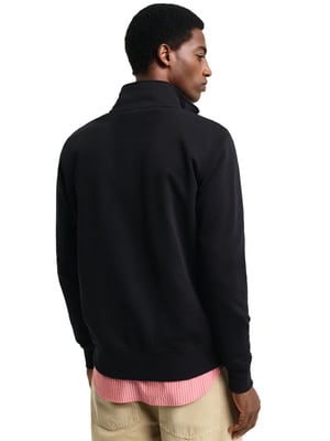 Gant | Sweatshirt med halv dragkedja med broderad sköld för herrar