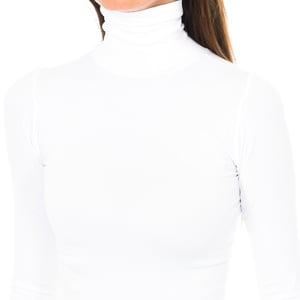Nevada långärmad t-shirt med hög hals och elastiskt tyg 210277 kvinna