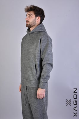 Xagon Sweatshirt Hoodie Herr Grå
