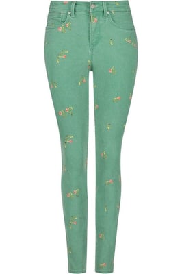 Ami Skinny Jeans Groen Twill | Native Floral Vanilla
