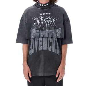 Givenchy T-shirt med överlappande design, grå