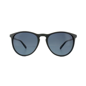 Polaroid Cat Eye Womens Matt Black Grey Gradient Polarized Sunglasses