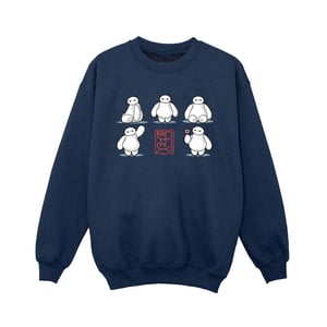 Disney Jongens Big Hero 6 Baymax Veel houdingen Sweatshirt (Marineblauw)