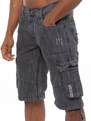 Enzo Heren Cargo Combat Denim Short