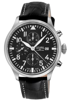 Gevril  Vaughn Chronograph 47100 Swiss Automatic ETA 7750 Watch