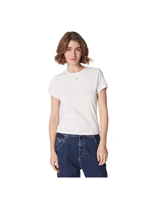 T-shirt Tommy Jeans Women's Essential Cotelé