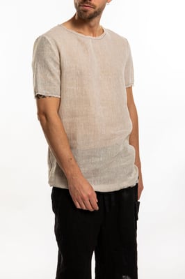 Takeshy Kurosawa T-shirt Lino Beige Herr