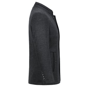 Kort Slim Fit-kappa för män med ståkrage Business Casual Ullöverrock Grå