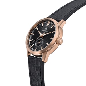Heritor Automatic Argento leren band horloge