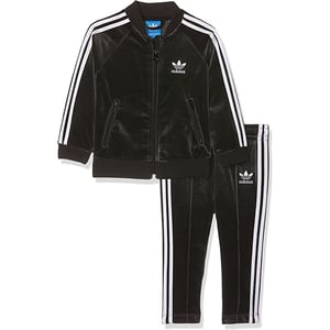 Adidas Velour Kids svart träningsoverall