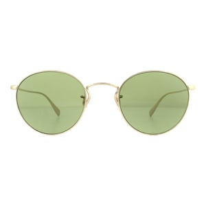 Oliver Peoples Round Unisex Gold Green C Sunglasses