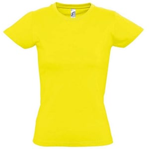SOLS Womens/Ladies Imperial Heavy Short Sleeve T-Shirt (Lemon)