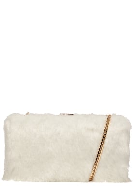 Faux Fur Clutch Bag & Chain