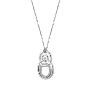 Orphelia Dames 925 Sterling Zilveren Hanger met Ketting - Wit ZH-4321