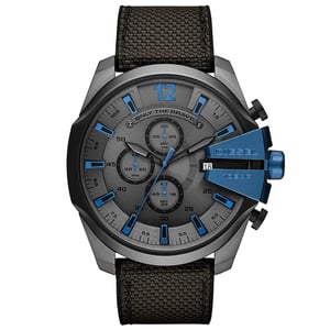 Diesel DZ4500 Mega Chief Chronograaf Quartz Donkergrijze wijzerplaat Herenhorloge