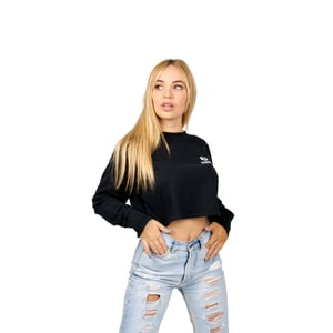 LogoHeart BY131 långärmad cropped sweatshirt för kvinnor