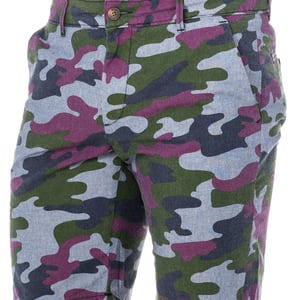 Bermudashorts med rakt skuren fåll och bälteshällor LMB007 man