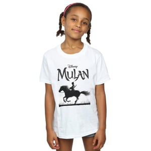 Disney Meisjes Mulan Movie Mono Paard Katoenen T-Shirt (Wit)
