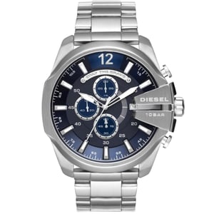 Diesel Mens Mega Chief Series Silver Watch