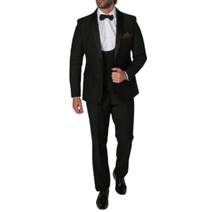 Men's Black 3 Piece Tuxedo Suit