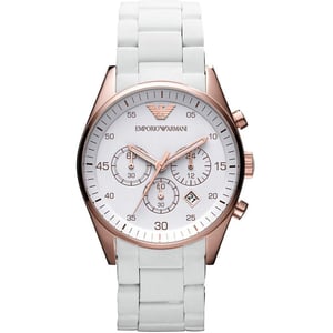 Emporio Armani AR5919 Sportivo-klocka för män Vit