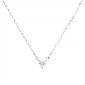 Luxenter, eqoyi halsketting in 925 sterling zilver en glanzend gerhodineerde cubic zirconia
