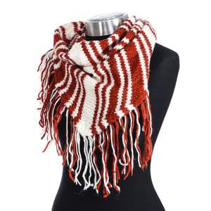 Knitted collar with fringe finish 118800 women