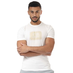 C.P. Company T-shirt met kaderlogo midden op de borst voor heren, wit