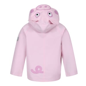 Regatta Peppa Pig vattentät jacka med huva för barn/ungdomar (Rosa dimma)