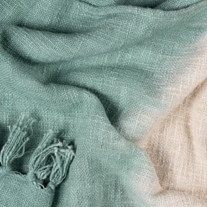 Yard Mizu Dip Dye Fringed Throw