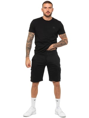 Enzo | Heren T-shirt Trainingspak Met Korte Broek Set - Zwart