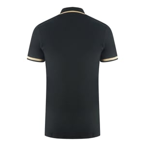 Aquascutum Tipped Aldis Black Polo Shirt