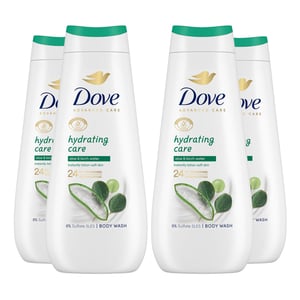 Dove Advanced Care Body Wash Hydrating Care 24H Renewing Micromoisture, 4x400ml