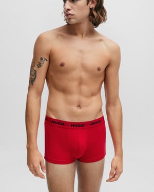 HUGO Triple Pack Mens Trunks