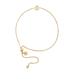 Diamond Bracelet Solitaire 0,02 0,50 Cts Cts Illusion Yellow Gold