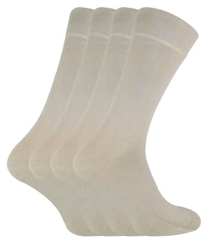 Set van 4 zachte, ademende herensokken van bamboe - Natuurlijk