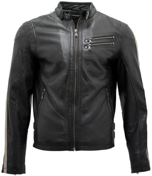 Racer Bikerjacka i nappaläder