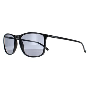 Calvin Klein CK20524S 001 glanzend zwarte effen rookgrijze zonnebril