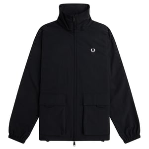 Fred Perry zwarte jas met patchzak en ritssluiting